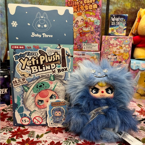 Baby Three Yeti Plush Blind Box “Glittershine Frost” ❄️🩵 - Picture 5 of 15